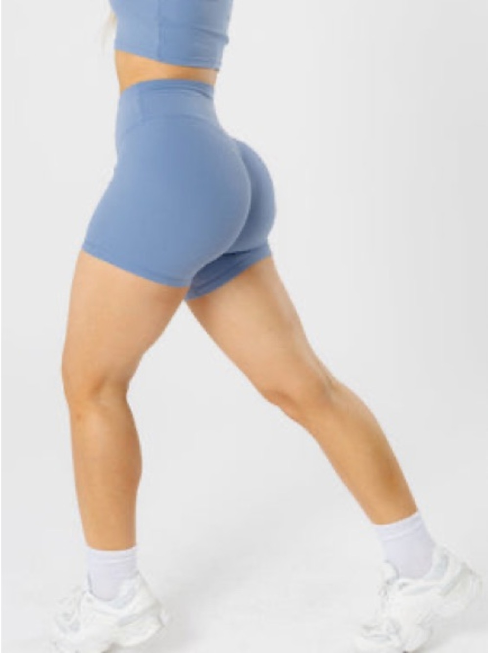 Paragon Fitwear Sculptseam Plus Shorts XL Blue Bird 5” RecStretch Workout Gym